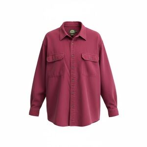 Cabela’s Red Button Up Shirt Mens Large Long Sleeve Outdoor Workwear Cotton 2xl